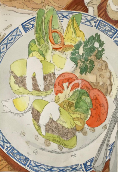 Bill Willis food watercolor painting