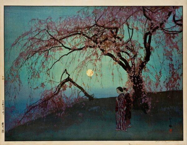 Kumoi-Zakura (Kumoi Cherry Trees) Hiroshi Yoshida 1920. Via Google Arts and Culture.