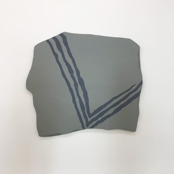 Paul Winker, "Untitled (2021)", acrylic, fiber paste, spackle, canvas and wooden board, at And Now Gallery in Dallas