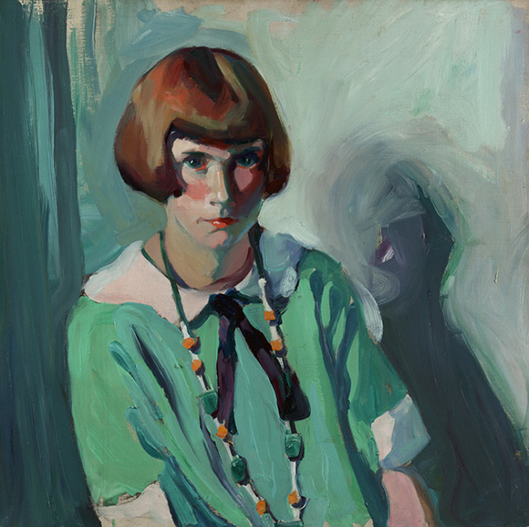 "The Green Dress," by Jane Peterson (1876-1965) Oil on canvas