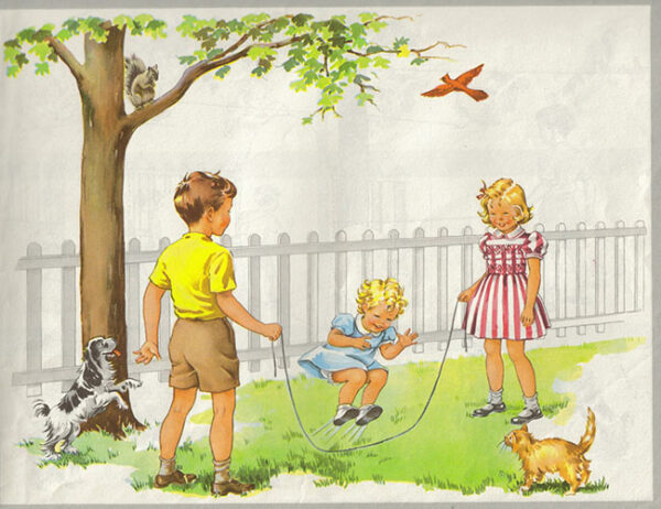 Dick and Jane, characters from a series of childhood reading books first published in the 1950s
