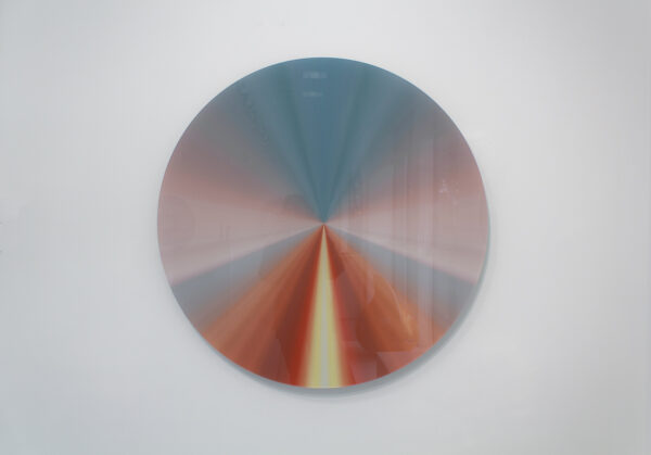 Lyès Olivier Sidhoum, Sweet Inner Sunset, crystal acrylic, color pigments and aluminum, on view at Markowicz Fine Art