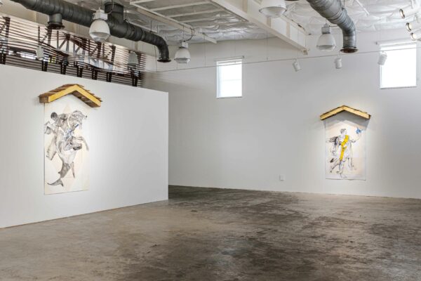 Exhibition of Dawolu Jabari artwork at the Galveston Artist Residency