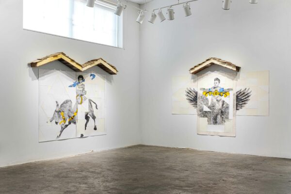 Exhibition of Dawolu Jabari artwork at the Galveston Artist Residency