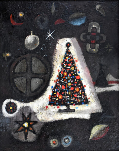 Christmas Tree painting by artist Michael Frary