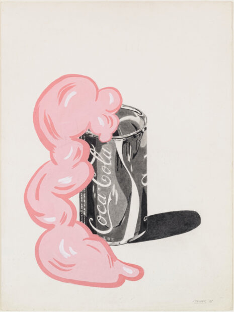 Drawing by artist Marjorie Strider on view at the Menil Drawing Institute