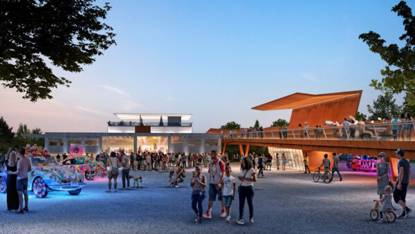 Rendering of The Orange Show Center for Visionary Art. Courtesy of Rogers Partners.