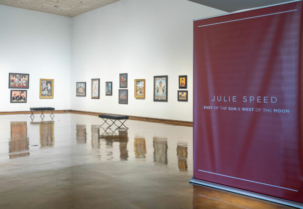 artist Julie Speed exhibition East of the Sun, West of the Moon at the Dishman Art Museum in Beaumont, TX