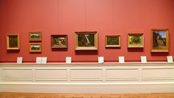Installation view of a gallery at the Met in New York City