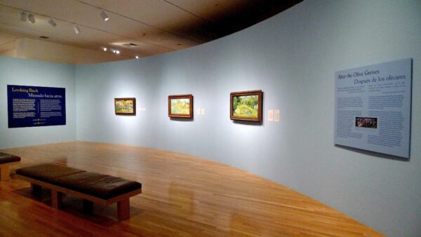Installation photograph of the Dallas Museum of Art's Vincent Van Gogh exhibition.