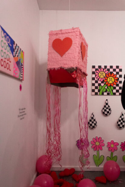 Ursula Zavala, All I Have to Give, pull string pinata, 2021, on view at Not For You Gallery