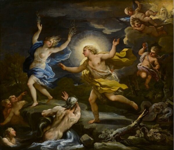 Painting of Apollo Pursuing Daphne