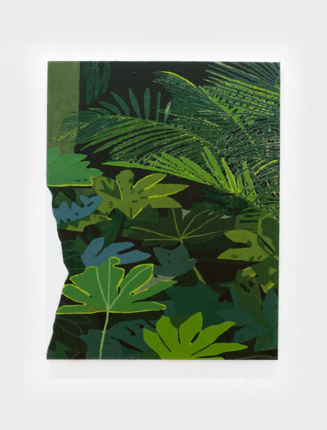 Painting of plant leaves and foliage