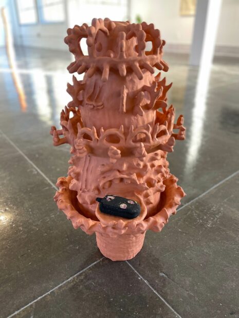 Image of a terra cotta incense burner