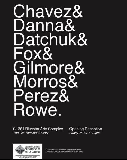 A designed graphic with white text on a black background. The text says, "Chavez & Danna & Datchuk & Fox & Gilmore & Morros & Perez & Rowe."