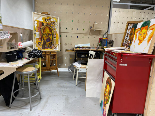 A photograph of Tiara Francois's studio.
