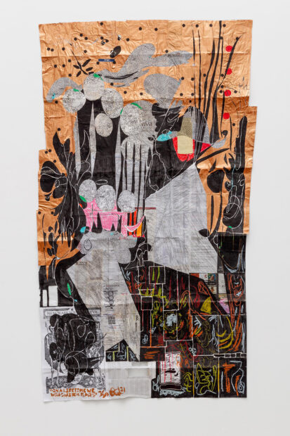 A large-scale mixed media work by Xxavier Edward Carter.