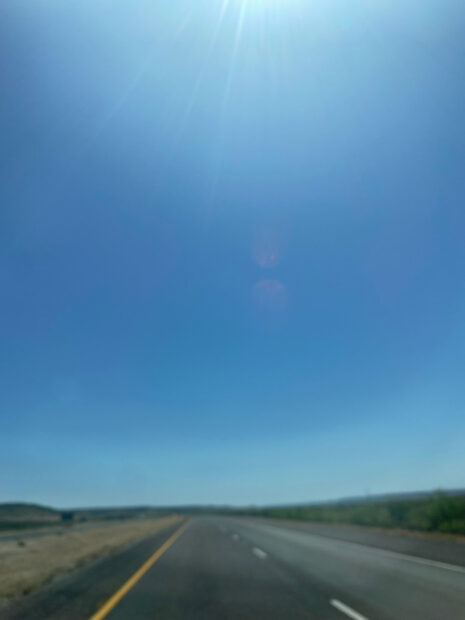 Photo of the open road on the way to Marfa