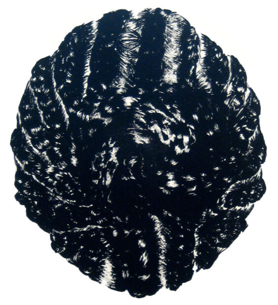 Image of braided hair pulled back on someone's head