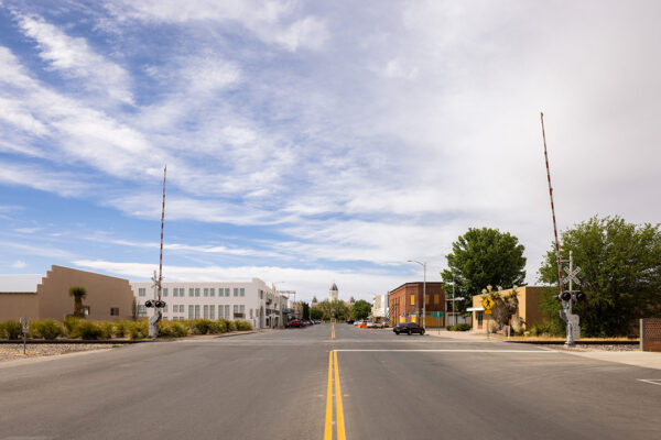 A photograph of downtown Marfa.