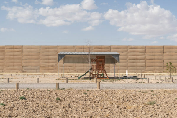 Wooden playscape in a Texas Desert