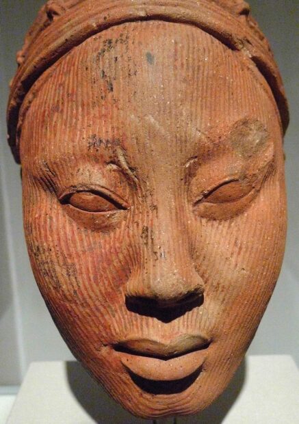 Terra cotta bust, potentially of an african king