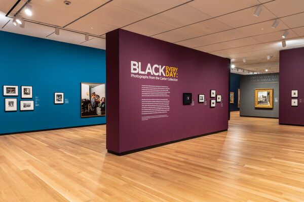 An installation image from the exhibition "Black Every Day" at the Amon Carter Museum of American Art.