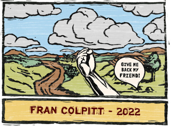 Painting honoring the deceased Fran Colpitt