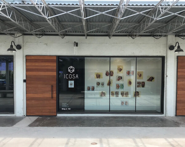A photograph of the exterior of ICOSA Collective. 
