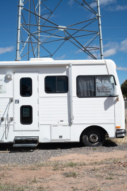 Photo of a white RV