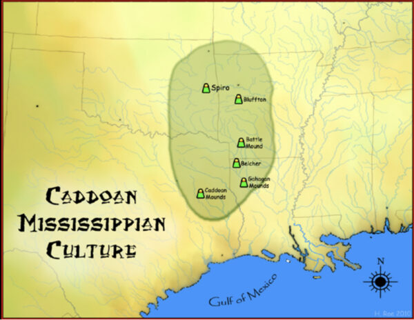 Map of Caddoan Mississipian Culture