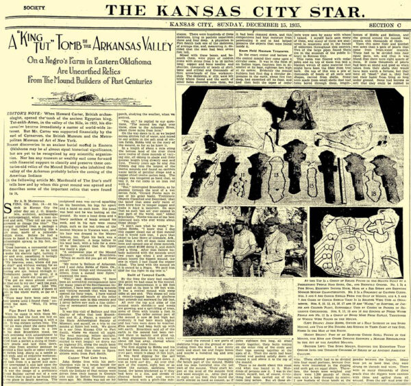 Image of a page from the Kansas City Star Newspaper