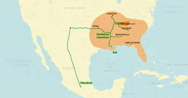 Image of a map of trade routes