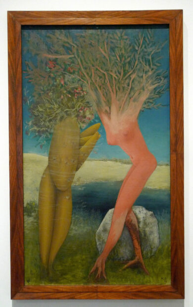 Painting of Daphne and Apollo as vegetables