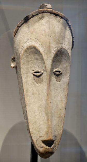 White tribal mask