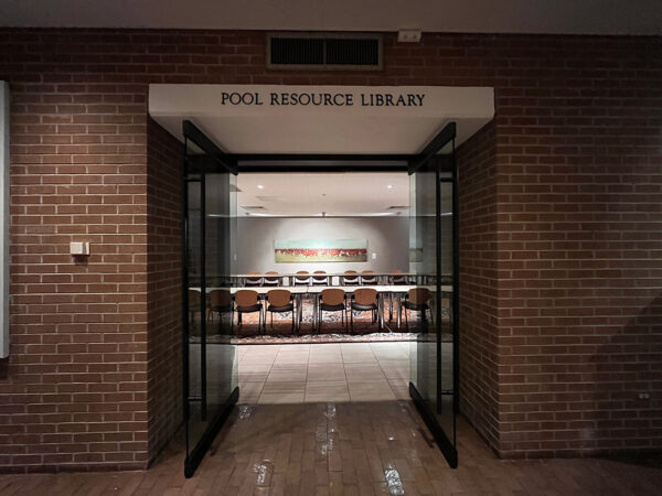 A photograph of the exterior of the Amarillo Museum of Art's Pool Resource Library.