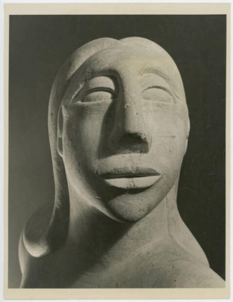 Image of a sculpture of a woman's face