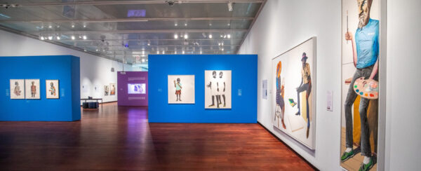 Installation view of works on canvas at the McNay Museum
