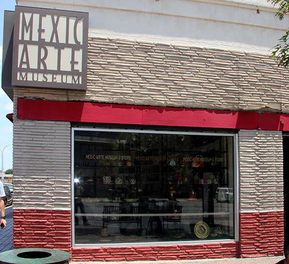 A photograph of the exterior of the Mexic-Arte Museum