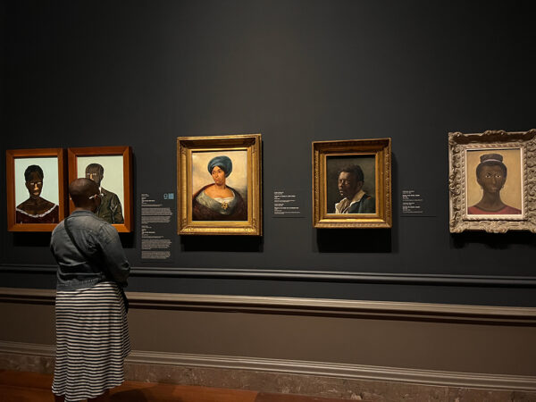 A painting from the Dallas Museum of Art's collection on view at the National Portrait Gallery alongside other related paintings.