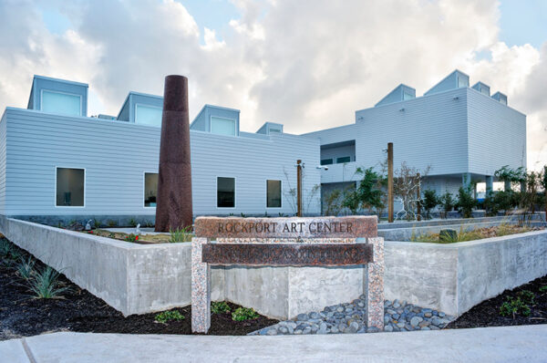 A photograph of the exterior of the Rockport Center for the Arts.