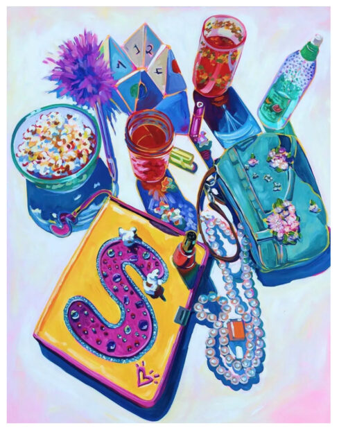Painting of various objects from a teenager