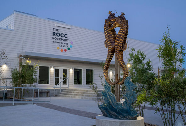 A photograph of the exterior of the Rockport Conference Center.
