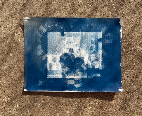 A cyanotype print by Rian (raven) Crane.