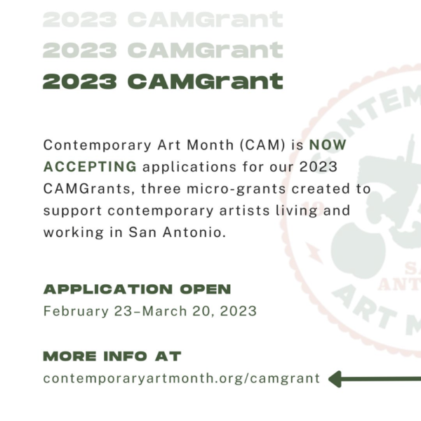 A designed graphic promoting the 2023 CAMGrant.