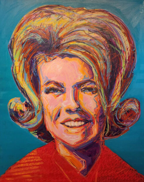 Portrait of a woman with a bouffant