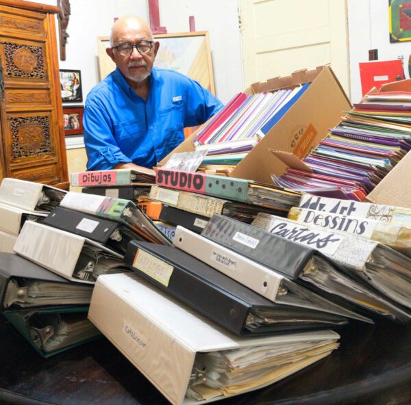 The artist with his archive