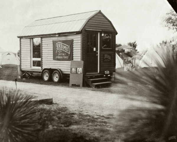 Lumiere Tintype Studio in Austin that looks like a small barn shed