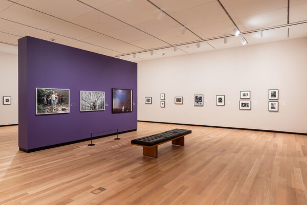An installation image of a photography exhibition on view at the Amon Carter Museum of American Art.