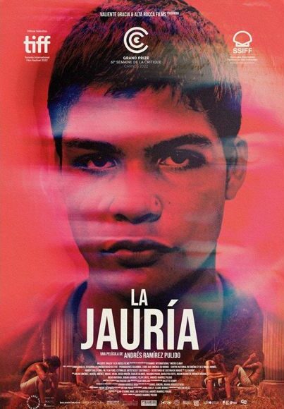 A movie poster for the film "La Jauría," directed by Andrés Ramírez Pulido.